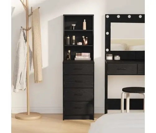 Kõrgushein Sahtliga Must Tamm 40 X 41 X 135 Cm Tehispuit