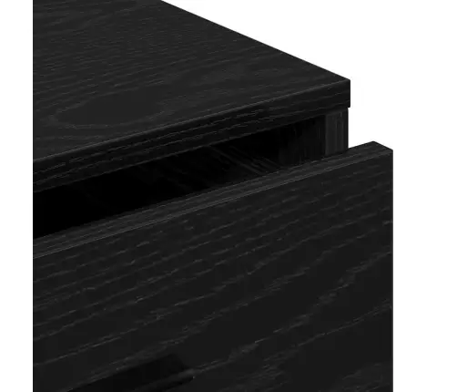 Sānu Galds Melnā Ozolā 40X41X75 Cm Inženierijas Koks Vidaxl