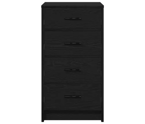 Sānu Galds Melnā Ozolā 40X41X75 Cm Inženierijas Koks Vidaxl