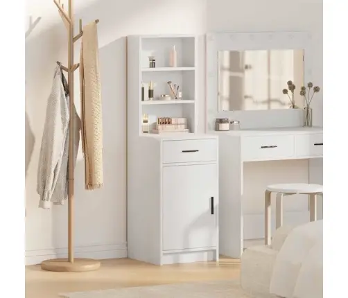 Augstais Skapītis Balts 40 X 40.5 X 135 Cm Inženierijas Koks Vidaxl