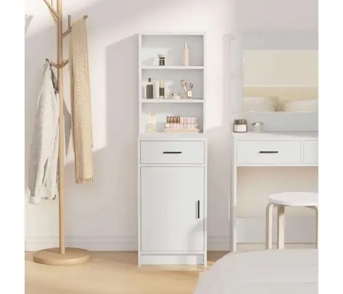 Augstais Skapītis Balts 40 X 40.5 X 135 Cm Inženierijas Koks Vidaxl