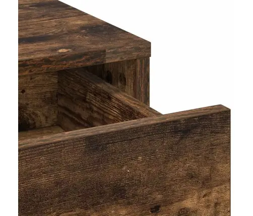 Augstais Skapis Dūmota Ozola, 40X41X135 Cm, Izgatavots No Inženierijas Koka Vidaxl