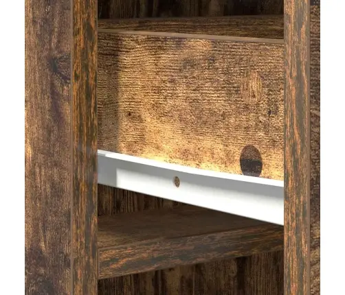 Augstais Skapis Dūmota Ozola, 40X41X135 Cm, Izgatavots No Inženierijas Koka Vidaxl