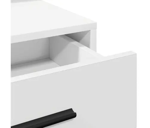 Grima Galds Ar Led Gaismām, Balts, 79X41X135 Cm Vidaxl