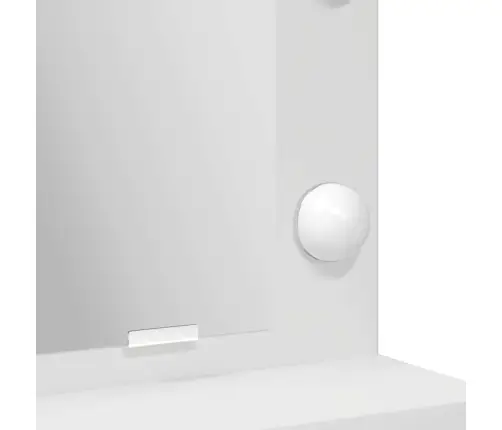 Grima Galds Ar Led Gaismām, Balts, 79X41X135 Cm Vidaxl