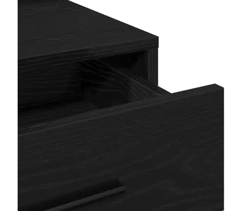 Makiažo Stalas Juodas Ąžuolas 79 X 41 X 135 Cm Apdirbta Mediena