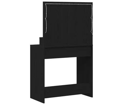 Makiažo Stalas Juodas Ąžuolas 79 X 41 X 135 Cm Apdirbta Mediena