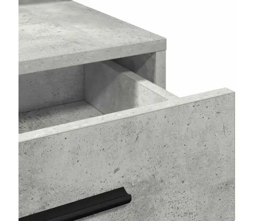 Tualetes Galdiņš Ar Led Gaismām, Betona Pelēks, 79X41X135 Cm Vidaxl