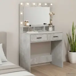 Makiažo Staliukas Su Stalčių Betono Pilka 79 X 41 X 135 Cm