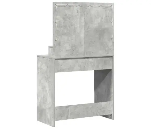 Tualetes Galdiņš Ar Led Gaismām, Betona Pelēks, 79X41X135 Cm Vidaxl