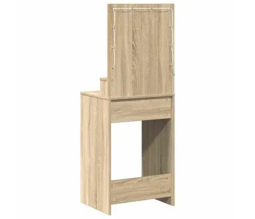 Kosmētikas Galds Ar Led Gaismām, Sonoma Ozols, 50X41X135 Cm Vidaxl Kosmētikas Galds Ar Led Gaismām, Sonoma Ozols, 50X41X135 Cm Vidaxl