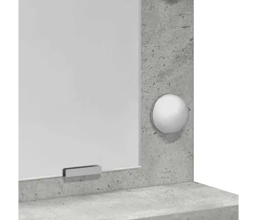 Grima Galdiņš Ar Led Gaismām, Pelēks Betons 50X41X135 Cm Vidaxl