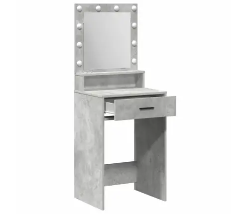 Grima Galdiņš Ar Led Gaismām, Pelēks Betons 50X41X135 Cm Vidaxl