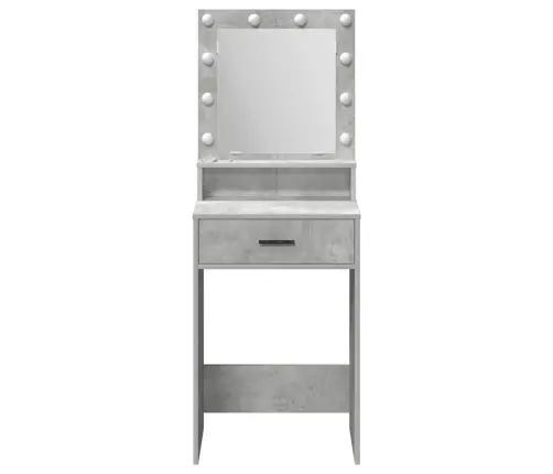 Grima Galdiņš Ar Led Gaismām, Pelēks Betons 50X41X135 Cm Vidaxl