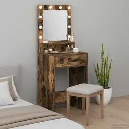 Kosmētikas Galdiņš Dūmakaina Ozolkoka 50 X 41 X 135 Cm Vidaxl