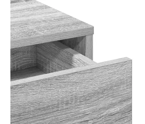 Tualetes Galdiņš Ar Led Gaismām, Pelēks, Sonoma, 50X41X135 Cm Vidaxl