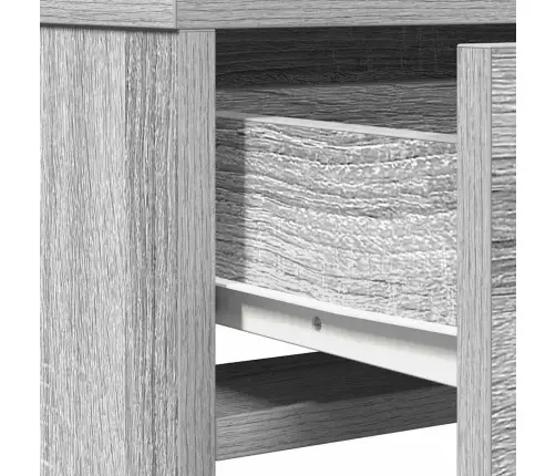 Tualetes Galdiņš Ar Led Gaismām, Pelēks, Sonoma, 50X41X135 Cm Vidaxl