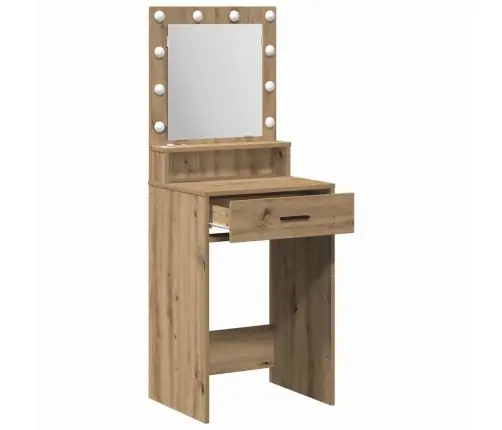 Kosmētikas Galdiņš Ar Plauktu Amatnieku Ozola 50 X 41 X 135 Cm Vidaxl