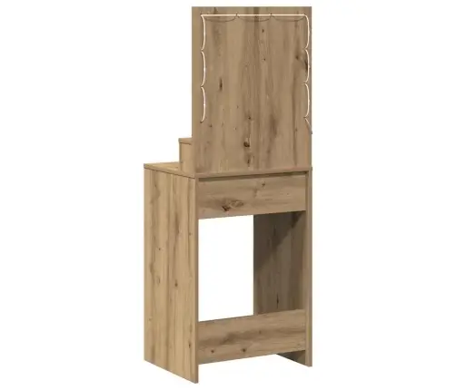 Kosmētikas Galdiņš Ar Plauktu Amatnieku Ozola 50 X 41 X 135 Cm Vidaxl