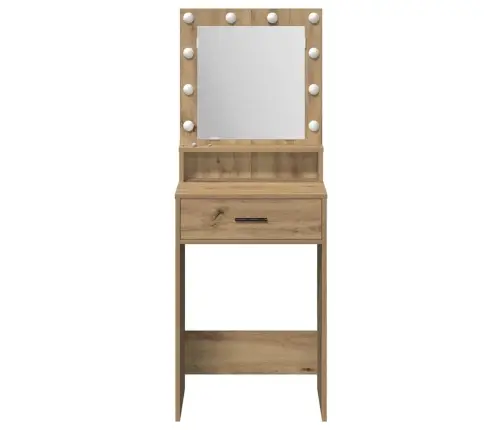 Kosmētikas Galdiņš Ar Plauktu Amatnieku Ozola 50 X 41 X 135 Cm Vidaxl