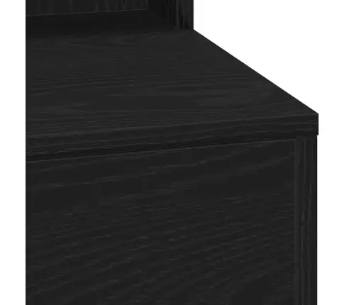 Tērpu Galds Ar Led Gaismām, Melnā Ozola Krāsā, 100X41X135 Cm Vidaxl