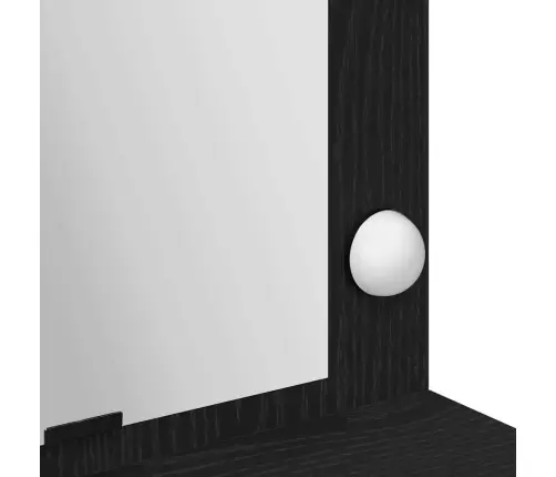 Tērpu Galds Ar Led Gaismām, Melnā Ozola Krāsā, 100X41X135 Cm Vidaxl