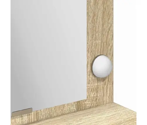 Tualetes Galdiņš Ar Led Gaismām Sonoma Ozols 100X41X135 Cm Vidaxl