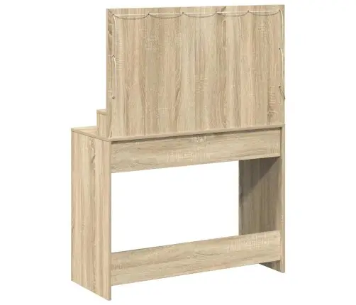 Tualetes Galdiņš Ar Led Gaismām Sonoma Ozols 100X41X135 Cm Vidaxl