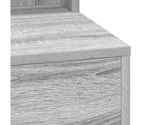 Grima Galds Ar Led Gaismām, Pelēks Sonoma, 100X41X135 Cm Vidaxl