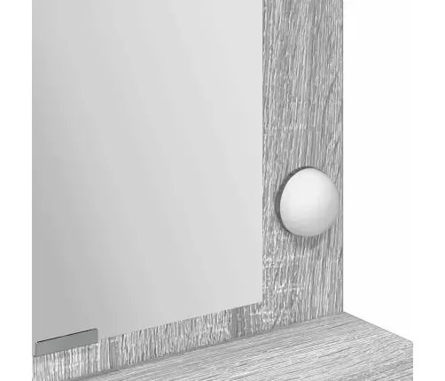 Grima Galds Ar Led Gaismām, Pelēks Sonoma, 100X41X135 Cm Vidaxl