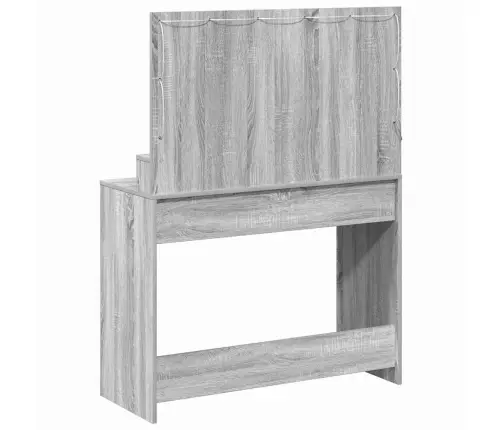 Grima Galds Ar Led Gaismām, Pelēks Sonoma, 100X41X135 Cm Vidaxl