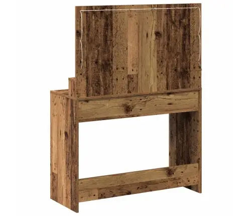 Meigilaud Riiuliga Vana Puit 100 X 41 X 135 Cm Tehispuit Meigilaud Riiuliga Vana Puit 100 X 41 X 135 Cm Tehispuit