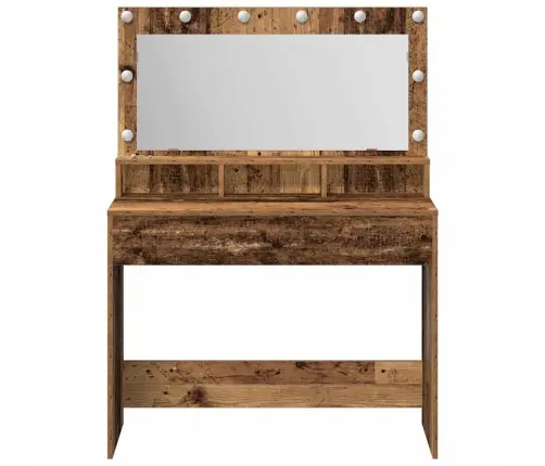 Meigilaud Riiuliga Vana Puit 100 X 41 X 135 Cm Tehispuit Meigilaud Riiuliga Vana Puit 100 X 41 X 135 Cm Tehispuit