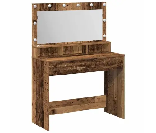 Meigilaud Riiuliga Vana Puit 100 X 41 X 135 Cm Tehispuit Meigilaud Riiuliga Vana Puit 100 X 41 X 135 Cm Tehispuit