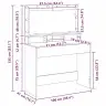 Meigilaud Riiuliga Vana Puit 100 X 41 X 135 Cm Tehispuit Meigilaud Riiuliga Vana Puit 100 X 41 X 135 Cm Tehispuit