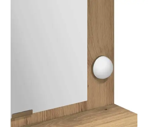 Kosmētikas Galds Ar Led Gaismām Amatnieku Ozolā, 100X41X135 Cm Vidaxl