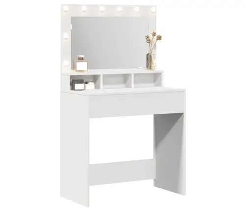 Tualetinis Staliukas Balta 79 X 41 X 135 Cm Apdirbta Mediena Tualetinis Staliukas Balta 79 X 41 X 135 Cm Apdirbta Mediena