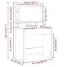 Tualetinis Staliukas Balta 79 X 41 X 135 Cm Apdirbta Mediena Tualetinis Staliukas Balta 79 X 41 X 135 Cm Apdirbta Mediena