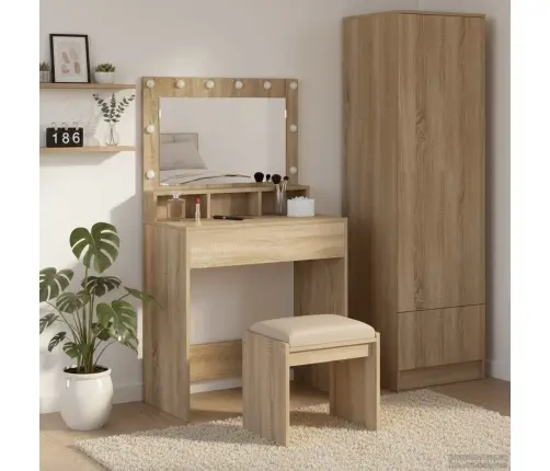 Riietumislaud Riiuliga Sonoma Tamm 75,5 X 41 X 135 Cm Tehispuit