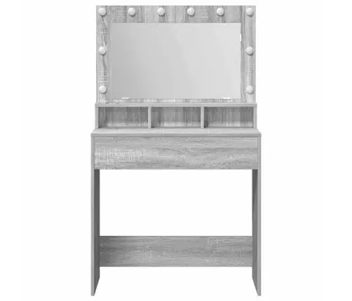 Makiažo Stalas Su Lentyna Pilkas Sonoma 75,5 X 41 X 135 Cm