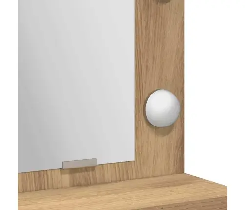 Kosmētikas Galds Ar Led Gaismām, Artisan Oak, 79X41X135 Cm Vidaxl