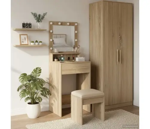 Riietumislaud Riiuliga Sonoma Tamm 50 X 41 X 135 Cm Tehispuit