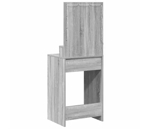 Makiažo Stalas Pilkas Sonoma 50 X 41 X 135 Cm Apdirbta Mediena