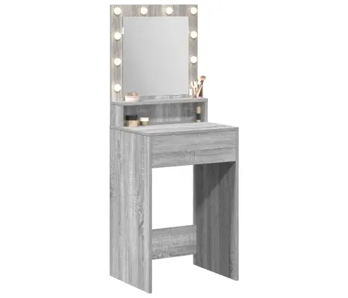 Makiažo Stalas Pilkas Sonoma 50 X 41 X 135 Cm Apdirbta Mediena