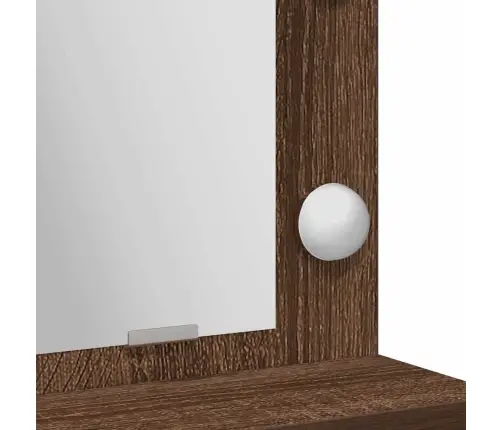 Grima Galdiņš Ar Led Gaismiņām - Brūns Ozols - 50X41X135 Cm Vidaxl