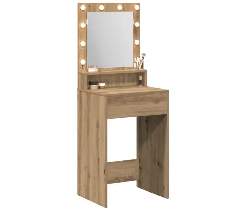 Grima Galdiņš Ar Led Gaismām Artisan Oak 50X41X135 Cm Vidaxl Grima Galdiņš Ar Led Gaismām Artisan Oak 50X41X135 Cm Vidaxl