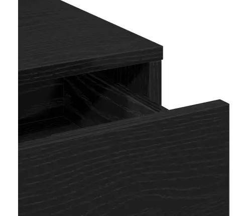 Grims Galds Ar Atvilktnēm, Melna Ozola Krāsā, 50X41X140 Cm Vidaxl