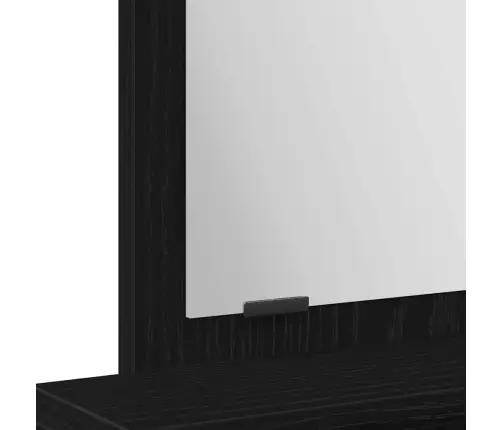 Grims Galds Ar Atvilktnēm, Melna Ozola Krāsā, 50X41X140 Cm Vidaxl