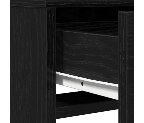 Grims Galds Ar Atvilktnēm, Melna Ozola Krāsā, 50X41X140 Cm Vidaxl