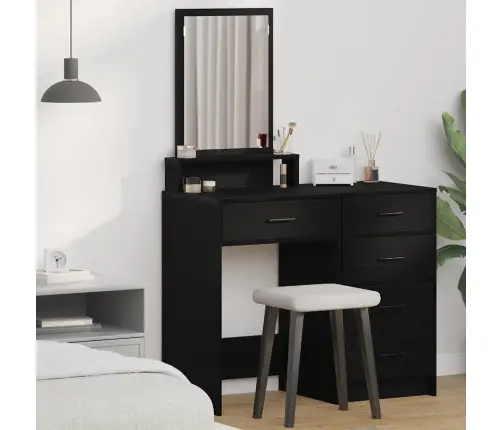 Grims Galds Ar Atvilktnēm, Melna Ozola Krāsā, 50X41X140 Cm Vidaxl